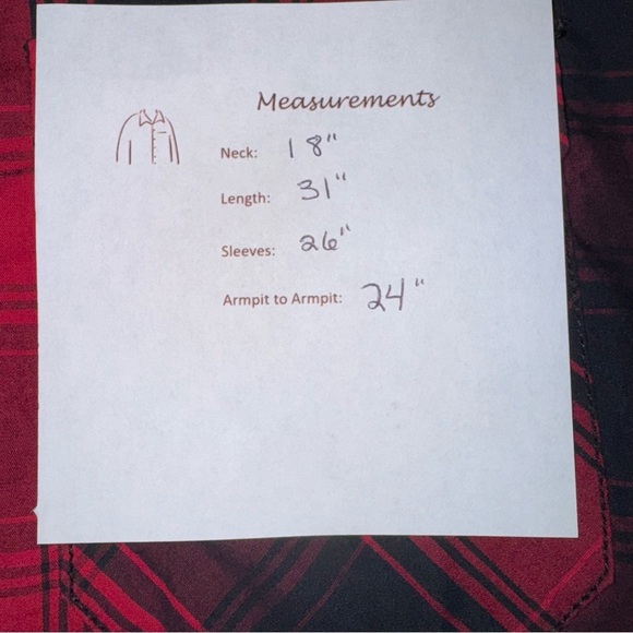 Surplus Men’s Long Sleeve Collared Shirt XL Red & Black Plaid 60% cotton - Picture 8 of 8